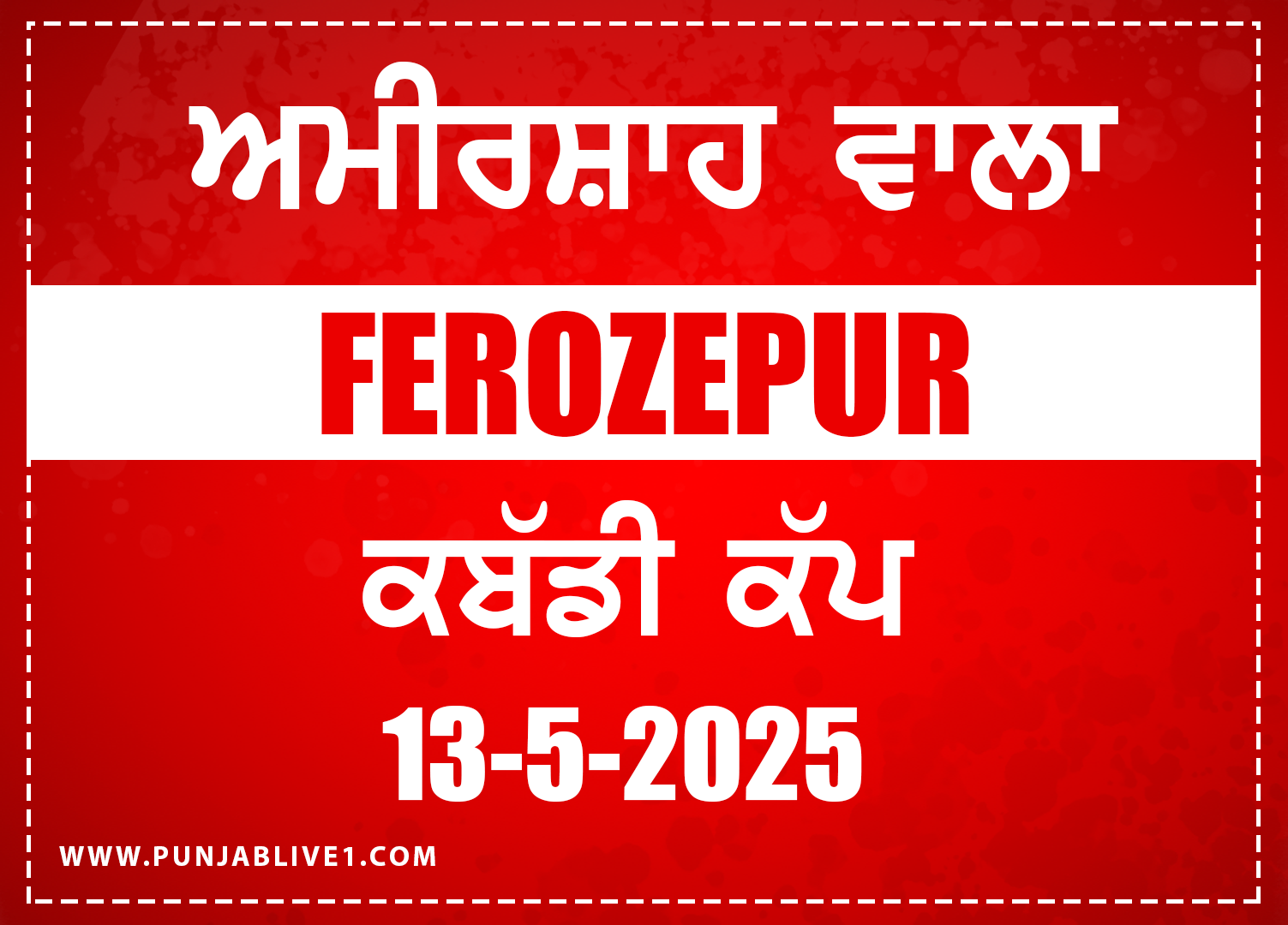 Amir Shah Wala (Ferozepur) Kabaddi Cup